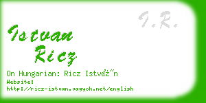 istvan ricz business card